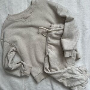 H&M Cream Sweatshirt and Joggers Set